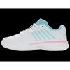 K-swiss EXPRSLIGHT3 HB PADEL balti/švelniai neoniniai mėlyni/neoniniai kramtomosios gumos spalvos sportiniai bateliai (98900-146-M)