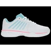 K-swiss EXPRSLIGHT3 HB PADEL balti/švelniai neoniniai mėlyni/neoniniai kramtomosios gumos spalvos sportiniai bateliai (98900-146-M)