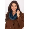 Kaklo mova moteriška tamsiai mėlyna dirbtinis kailis ENEC