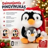 Kalėdinis pliušinis dainuojantis pingvinas su mažyliu