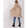 Kardiganas moterims -BA-SW-8026.93P-tamsiai smėlio spalvos