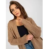 Kardiganas moterims -TW-SW-BI-M2201.87-tamsiai smėlio spalvos