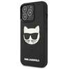 Karl Lagerfeld KLHCP13LCH3DBK 13 Pro /13 6,1″ juodos spalvos kietas dėklas 3D Rubber Choupette