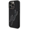 Karl Lagerfeld KLHCP15X3DRKSDLK Apple iPhone 15 Pro Max 6.7″ juodos spalvos kietas dėklas 3D Rubber Signature