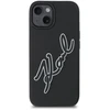 Karl Lagerfeld KLHCP15S3DRKSDLK Apple iPhone 15 6.1″ juodos spalvos kietas dėklas 3D Rubber Signature