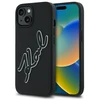 Karl Lagerfeld KLHCP15S3DRKSDLK Apple iPhone 15 6.1″ juodos spalvos kietas dėklas 3D Rubber Signature
