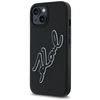 Karl Lagerfeld KLHCP15S3DRKSDLK Apple iPhone 15 6.1″ juodos spalvos kietas dėklas 3D Rubber Signature