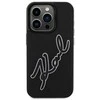 Karl Lagerfeld KLHCP15L3DRKSDLK Apple iPhone 15 Pro 6.1" dėklas telefonui juodos spalvos 3D Rubber Signature