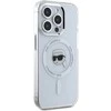 Dėklas Karl Lagerfeld IML Metal Karl Head MagSafe Apple iPhone 15 Pro baltos spalvos