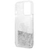 Karl Lagerfeld blizgantis Choupette dėklas iPhone 13 Pro Max - sidabrinis