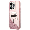 Karl Lagerfeld KLHCP14XLNKHCP Apple iPhone 14 Pro Max 6,7″ rožinės spalvos kietas dėklas Glitter Karl Head