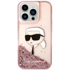 Karl Lagerfeld KLHCP14XLNKHCP Apple iPhone 14 Pro Max 6,7″ rožinės spalvos kietas dėklas Glitter Karl Head