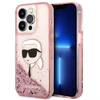 Karl Lagerfeld KLHCP14XLNKHCP Apple iPhone 14 Pro Max 6,7″ rožinės spalvos kietas dėklas Glitter Karl Head