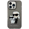 Apple iPhone 14 Pro Karl Lagerfeld dėklas IML GLIT NFT Karl&Choupette (KLHCP14LHNKCTGK) juodos spalvos