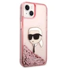 Karl Lagerfeld dėklas, skirtas iPhone 14 Plus 6,7 KLHCP14MLNKHCP rožinė kietas dėklas , skirtas Glitter Karl Head