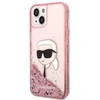 Karl Lagerfeld dėklas, skirtas iPhone 14 Plus 6,7 KLHCP14MLNKHCP rožinė kietas dėklas , skirtas Glitter Karl Head