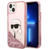 Karl Lagerfeld dėklas, skirtas iPhone 14 Plus 6,7 KLHCP14MLNKHCP rožinė kietas dėklas , skirtas Glitter Karl Head