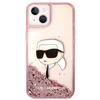 Karl Lagerfeld dėklas, skirtas iPhone 14 Plus 6,7 KLHCP14MLNKHCP rožinė kietas dėklas , skirtas Glitter Karl Head