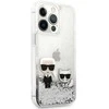 Karl Lagerfeld blizgus dėklas iPhone 13 Pro Max (sidabrinis)