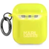 Karl Lagerfeld Choupette Head Glitter - dėklas skirtas Airpods (fluo yellow)