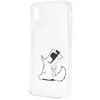 Karl Lagerfeld Choupette Fun skaidrus dėklas iPhone Xs Max