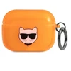 „Karl Lagerfeld Choupette Head“ dėklas „AirPods Pro“ ausinėms, oranžinis