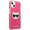 Karl Lagerfeld KLHCP13STPECPI Apple iPhone 13 mini 5,4″ kietas dėklas fuschia Choupette Head