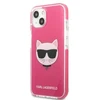 Karl Lagerfeld KLHCP13STPECPI Apple iPhone 13 mini 5,4″ kietas dėklas fuschia Choupette Head