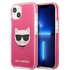 Karl Lagerfeld KLHCP13STPECPI Apple iPhone 13 mini 5,4″ kietas dėklas fuschia Choupette Head