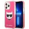 Karl Lagerfeld KLHCP13XTPECPI Apple iPhone 13 Pro Max 6,7″ kietas dėklas fuschia Choupette Head