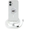Karl Lagerfeld KLHMP16SHCKHNT Apple iPhone 16 6.1″ kietas dėklas skaidrus Crossbody IML Karl Head Magsafe