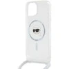 Karl Lagerfeld Crossbody IML Karl Head MagSafe dėklas iPhone 15 / 14 / 13 telefonams - skaidrus