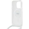 Karl Lagerfeld Crossbody IML Karl Head MagSafe dėklas iPhone 15 Pro - permatomas
