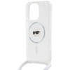Karl Lagerfeld Crossbody IML Karl Head MagSafe dėklas iPhone 15 Pro - permatomas