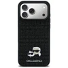 Karl Lagerfeld Deimantukų dėklas su sagtimi Karl&Choupette iPhone 17 Pro Max – juodas