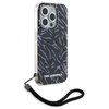 Dėklas Karl Lagerfeld KLHCP15XHZBPKCCUApple iPhone 15 Pro Max 6.7″ violetinės spalvos Zebra With Cord