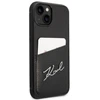Karl Lagerfeld KLHCP14MCSSK iPhone 14 Plus / 15 Plus 6,7″ kietas dėklas juodos spalvos Signature Logo Cardsl