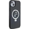 Karl Lagerfeld KLHMP14SHMRSKCK Apple iPhone 14/ 15 / 13 6.1″ juodos spalvos kietas dėklas Ring Stand Karl&Choupet