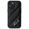 Karl Lagerfeld KLHCP15MPQDSMGK Apple iPhone 15 Plus / 14 Plus 6.7″ juodos spalvos kietas dėklas Diagonal Quilted S