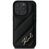 Karl Lagerfeld KLHCP16LPQDSMGK Apple iPhone 16 Pro 6.3″ juodos spalvos kietas dėklas Quilted Signature