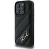 Karl Lagerfeld KLHCP16LPQDSMGK Apple iPhone 16 Pro 6.3″ juodos spalvos kietas dėklas Quilted Signature
