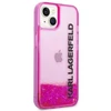 Karl Lagerfeld KLHCP14MLCKVF Apple iPhone 14Plus / 15 Plus 6,7″ rožinės spalvos kietas dėklas Liquid Glitter Elong