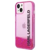 Karl Lagerfeld KLHCP14MLCKVF Apple iPhone 14Plus / 15 Plus 6,7″ rožinės spalvos kietas dėklas Liquid Glitter Elong