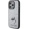 Karl Lagerfeld KLHCP15XGCNPSG Apple iPhone 15 Pro Max 6.7″ sidabrinis kietas dėklas Fixed Glitter Choupette