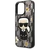 Karl Lagerfeld Flower Ikonik dėklas iPhone 13 Pro / iPhone 13 - pilkas