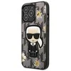 Karl Lagerfeld Flower Ikonik dėklas iPhone 13 Pro / iPhone 13 - pilkas