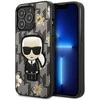 Karl Lagerfeld Flower Ikonik dėklas iPhone 13 Pro / iPhone 13 - pilkas