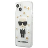 Dėklas Karl Lagerfeld KLHCP13SHFLT IPHONE 13 MINI 5.4 "TRANSPARENT/TRANSPARENT FLOWER IKONIK KARL