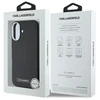 Karl Lagerfeld KLHMP16SPGMSRPK Apple iPhone 16 6.1″ juodos spalvos kietas dėklas FW Metal Plate MagSafe