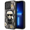 Dėklas Karl Lagerfeld KLHCP13LPMNFIK1 iPhone 13 Pro / 13 6,1" pilka/pilkas Flower Ikonik Karl